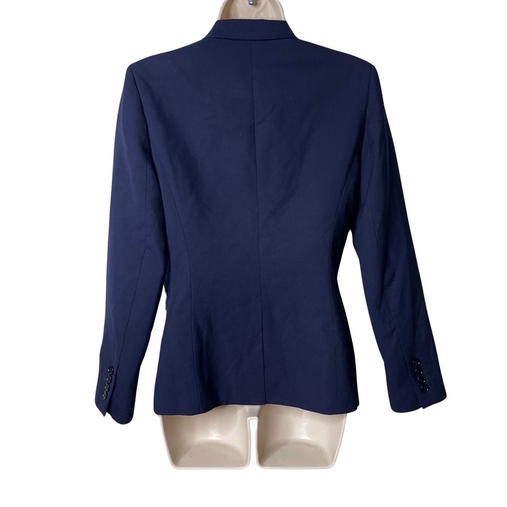 Reiss Navy Blue One Button Wool Blazer sz 6 - Picture 4 of 8
